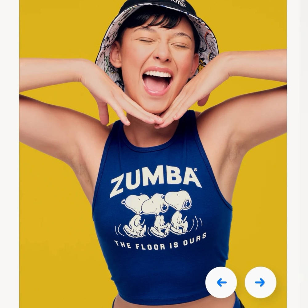 Zumba Fitness Navy Snoopy Swim Top
